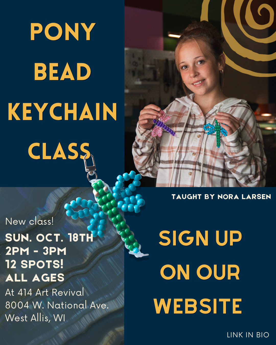 Beaded Dragonfly Keychain Class